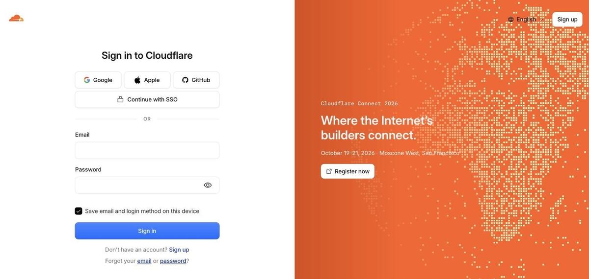 dash.cloudflare.com — sign in